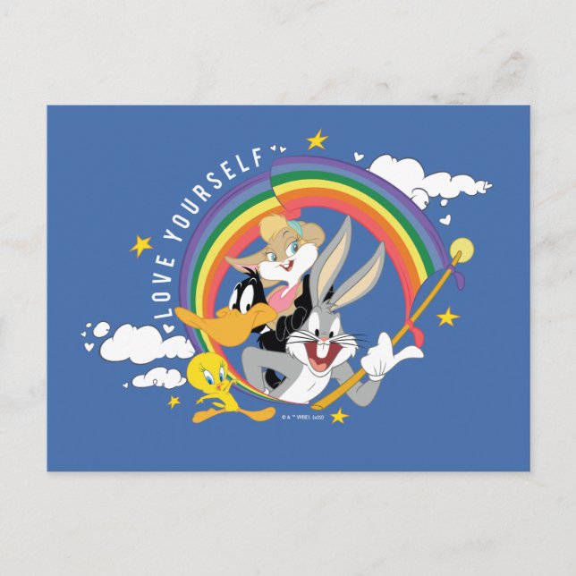 Postal LOONEY TUNES™ - Ama tu propia insignia de orgullo (Anverso)