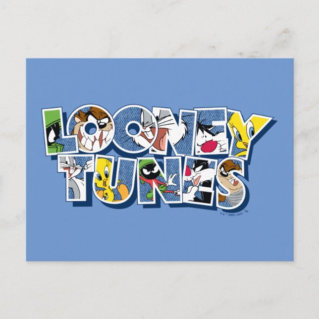 Postal LOONEY TUNES™ Characters in Lettering (Anverso)