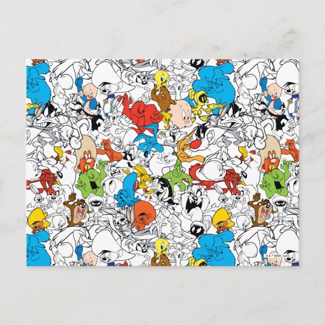 Postal LOONEY TUNES™ Color Pop Pattern (Anverso)