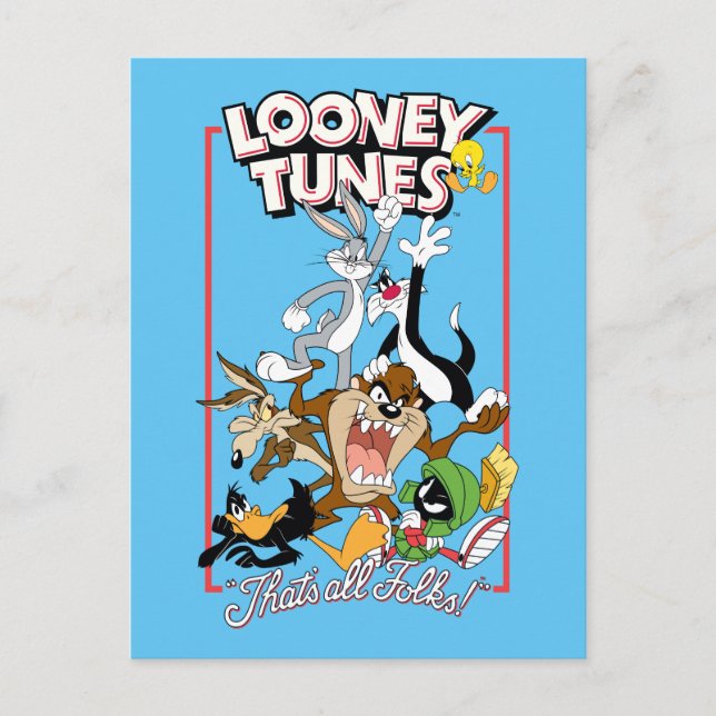 POSTAL LOONEY TUNES™ "ESO ES TODO GRUPO!™" (Anverso)