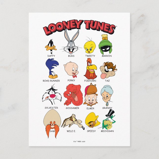 Postal LOONEY TUNES™ Fotos de perfil (Anverso)