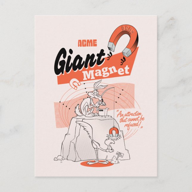 Postal LOONEY TUNES™ | WILE E. COYOTE™ ACME Imán Gigante (Anverso)