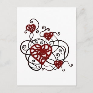 Postal Loopy Love Heart Trellis