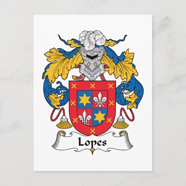 Postal Lopes Family Crest (Anverso)