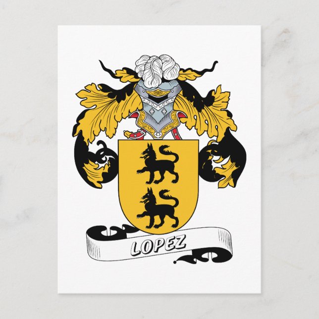 Postal Lopez Family Crest (Anverso)