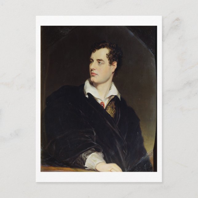 Postal Lord Byron después de un retrato pintado por Thoma (Anverso)