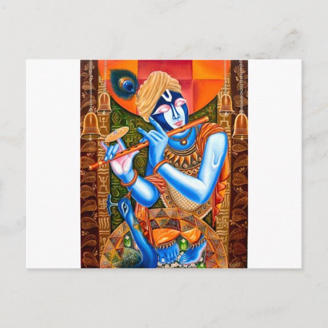 POSTAL LORD KRISHNA INDIAN ABSTRACT (Anverso)