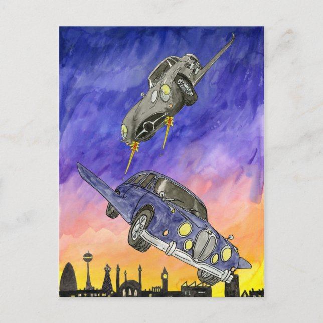 Postal Lord Vernon persigue a los Mervinettes (Anverso)