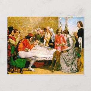 Postal Lorenzo e Isabella por John Everett Millais