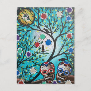 Postal Lori Everett_ Day Of The Dead_Mexican_Skulls_DOD