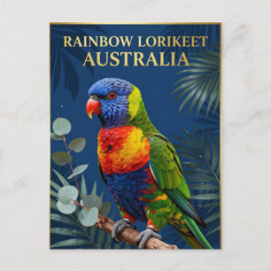 Postal 🦜 Loriquito Arcoíris Australia Ave Tropical