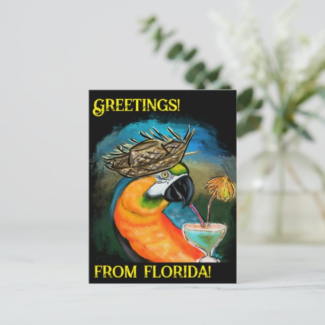 Postal Loritos de Fiesta (Anverso de pie)