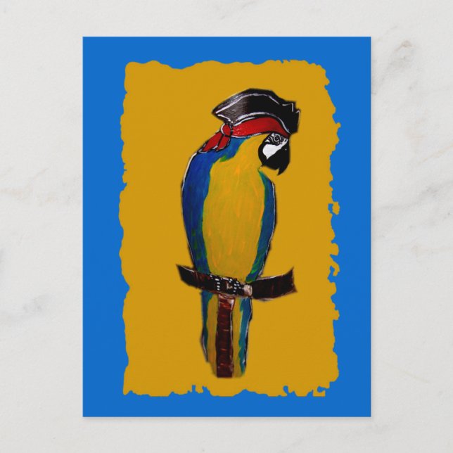 Postal Loro Azul (Anverso)