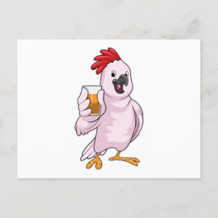 Postal Loro con jugo
