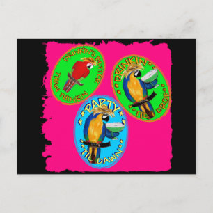 POSTAL LOROS BORRACHOS