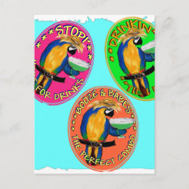 POSTAL LOROS BORRACHOS