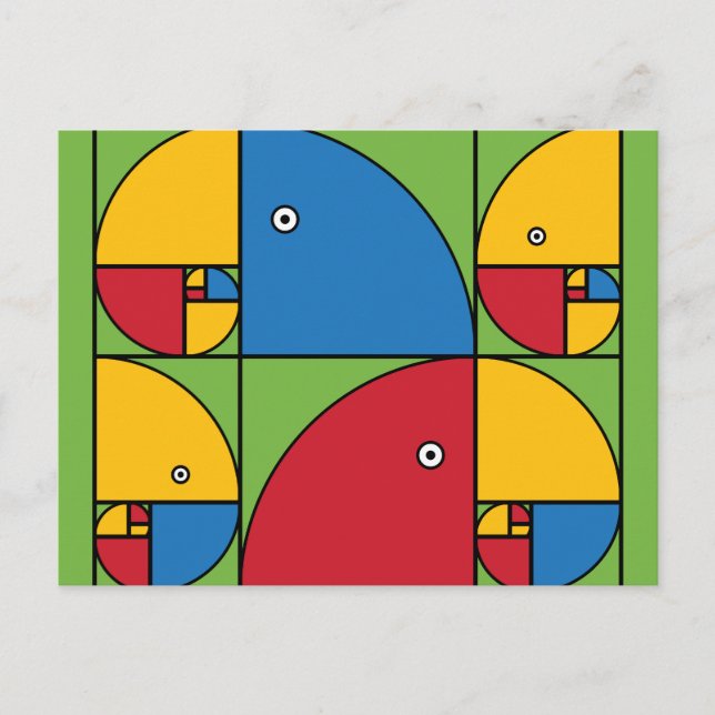 Postal Loros de Fibonacci (Anverso)