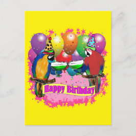 POSTAL LOROS DE FIESTA
