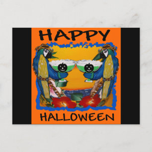 POSTAL LOROS DE HALLOWEEN