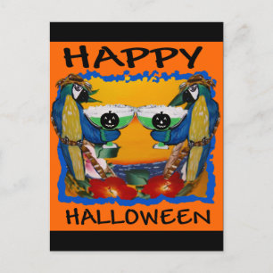 POSTAL LOROS DE HALLOWEEN