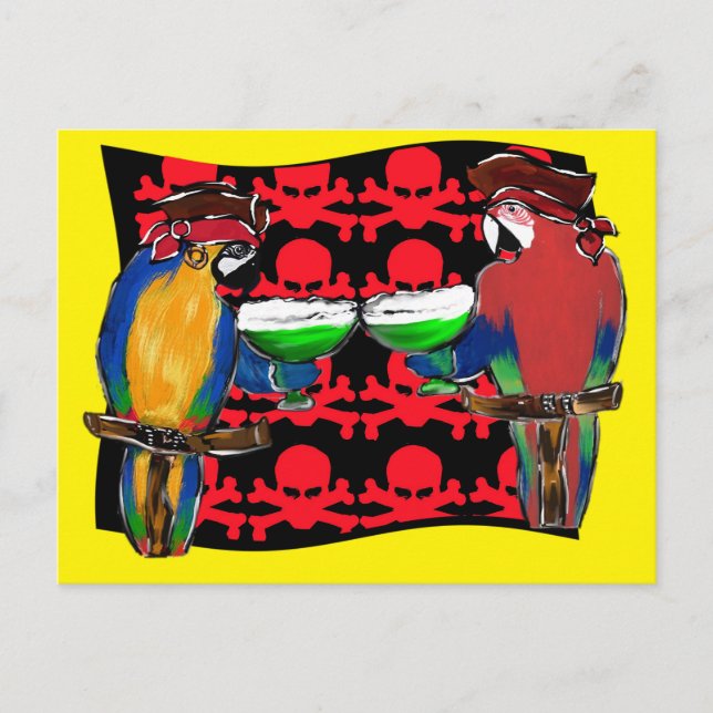 POSTAL LOROS DE PIRATAS (Anverso)