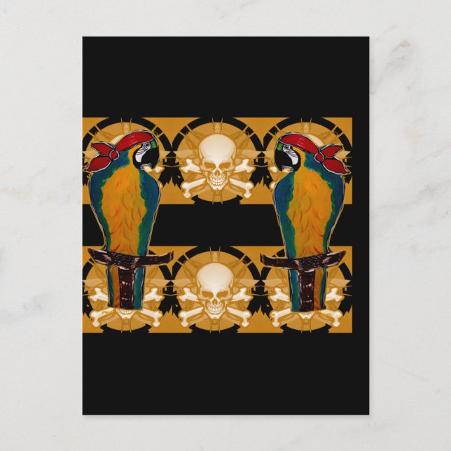 Postal Loros Piratas (Anverso)