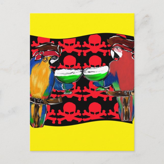 POSTAL LOROS PIRATAS (Anverso)