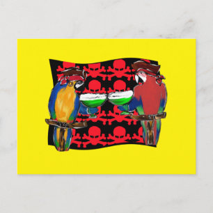 POSTAL LOROS PIRATAS