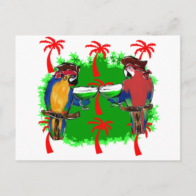 POSTAL LOROS PIRATAS (Anverso)