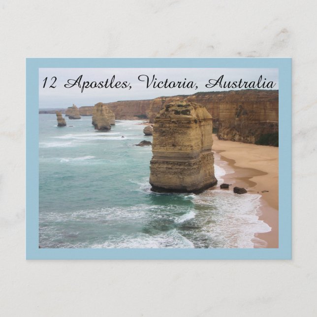 Postal Los 12 apóstoles, Victoria, Australia (Anverso)