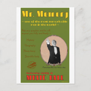 Postal Los 39 Pasos: Poster de publicidad para Mr Memory