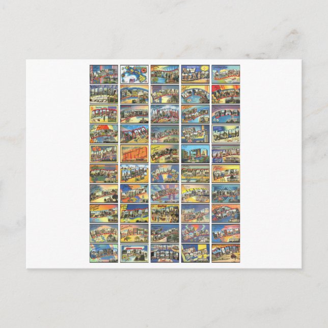 Postal Los 50 Estados De América (Anverso)