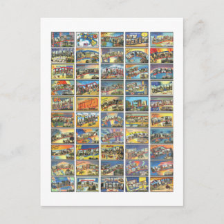 Postal Los 50 Estados De América