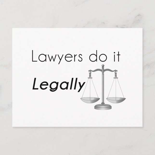 Postal ¡Los abogados lo hacen! (Anverso)