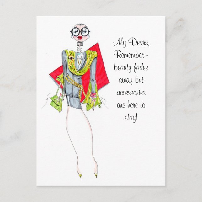 Postal Los accesorios están aquí para quedarse con la pos (Anverso)