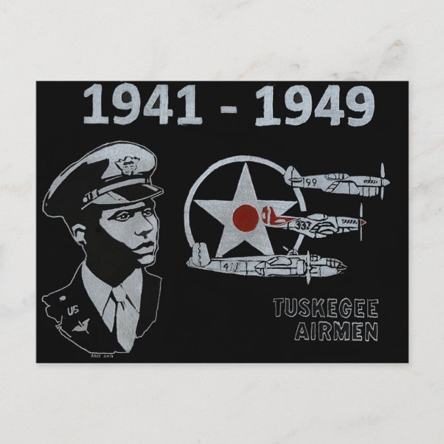 Postal Los Airmen de Tuskegee (Anverso)