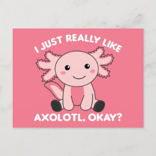 Postal Los Amantes De Axolotl Aman A Los Animales Aburrid