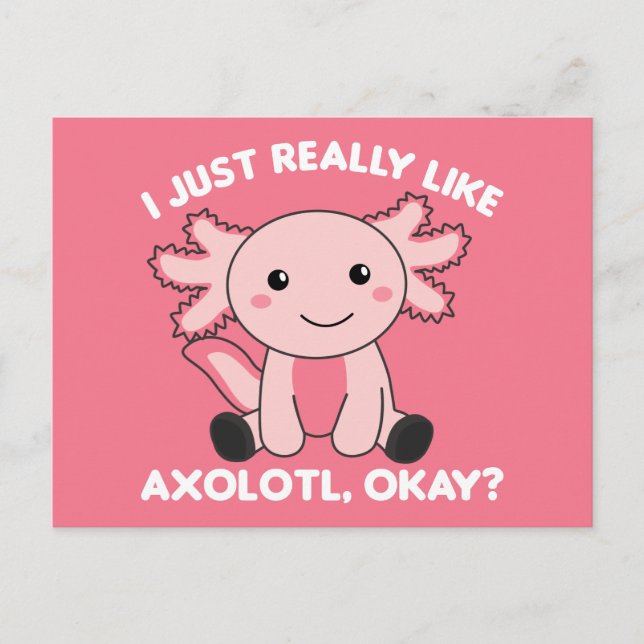 Postal Los Amantes De Axolotl Aman A Los Animales Aburrid (Anverso)