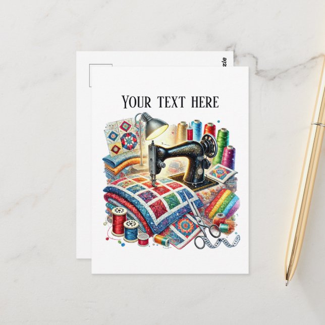 Postal Los amantes de la costura cutánea añaden texto (Anverso/Reverso In Situ)