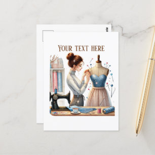 Postal Los amantes de la costura cutánea añaden texto