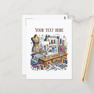 Postal Los amantes de la costura cutánea añaden texto