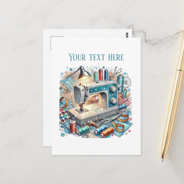 Postal Los amantes de la costura cutánea añaden texto (Anverso/Reverso In Situ)