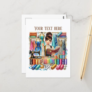 Postal Los amantes de la costura cutánea añaden texto