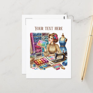 Postal Los amantes de la costura cutánea añaden texto