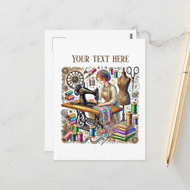 Postal Los amantes de la costura cutánea añaden texto (Anverso/Reverso In Situ)