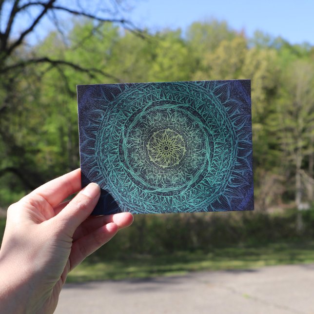 Postal Los amantes de la naturaleza Mandala Art Mandalas  (Subido por el creador)