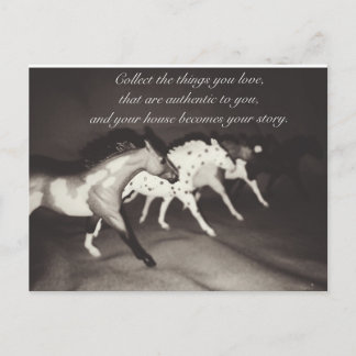 Postal Los amantes de los caballos de Modelo reúnen las c