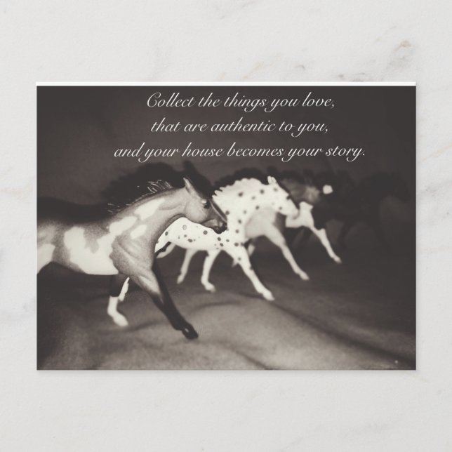 Postal Los amantes de los caballos de Modelo reúnen las c (Anverso)