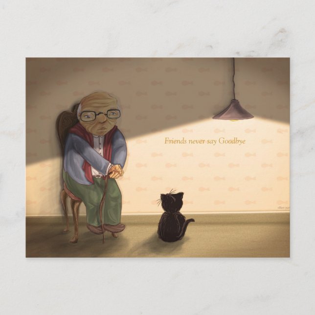 Postal Los amigos nunca dicen adiós (Anverso)