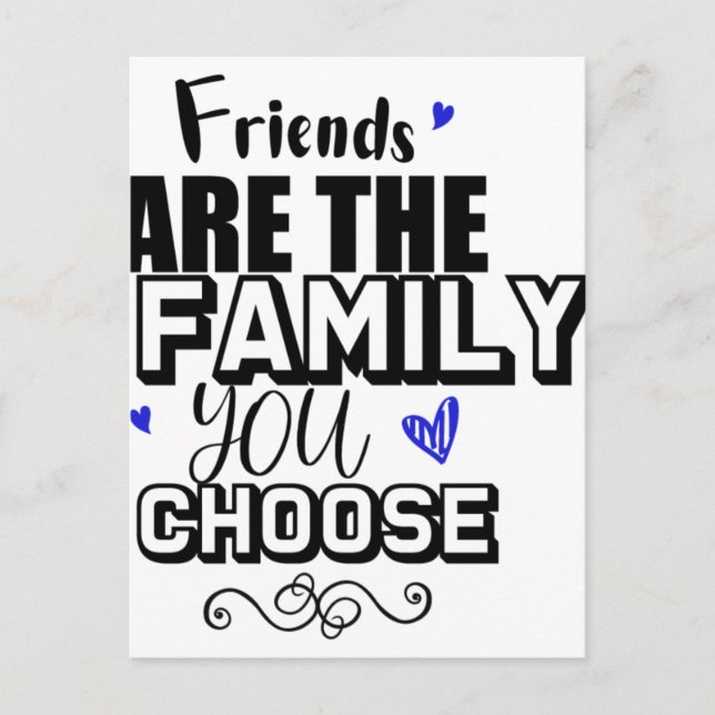 Postal Los Amigos Son La Familia Que Elige (Anverso)